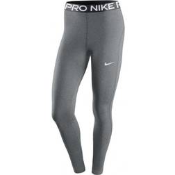 NIKE Pro Women's Mid Rise Mesh Paneled Leggings - Smoke Grey/Heather/Black/White