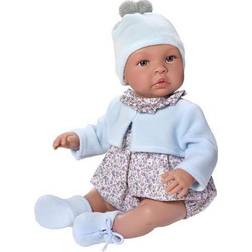 ASI Leo Floral Suit & Light Blue Cardigan & Hat 46cm