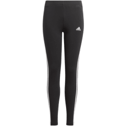 Adidas Girls' Badge of Sport 3-Stripes Leggings Junior - Black/White (GN4046)