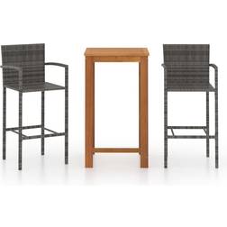 vidaXL 3067986 Outdoor Bar Set, 1 Table incl. 2 Chairs