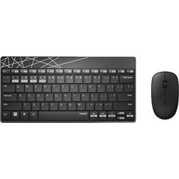 Rapoo 8000m Tastiera Bluetooth Qwertz Tedesco Nero