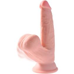 Pipedream King Cock Plus Gode Triple Densité Testicules Oscillantes 21cm Nude