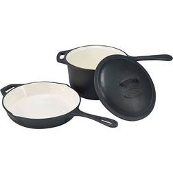 Bon-Fire Enamel Set med lock 2 delar