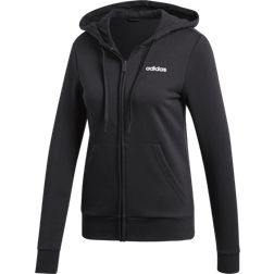 Adidas Essentials Solid Full Zip Hoodie Black/White Female