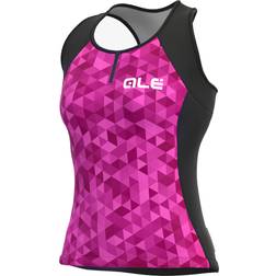 Ale Solid Triangles Sleeveless Jersey Women - Black/Pink