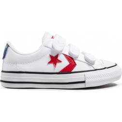 Converse Varsity Canvas Easy-On Star Player Low Top - White/University Red/Blue