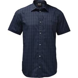 Jack Wolfskin Rays Stretch Vent Shirt - Night Blue Checks