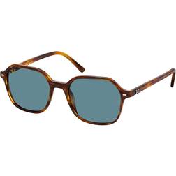 Ray-Ban JOHN Gafas de sol Habana a Rayas Montura Azul Lentes 53-18