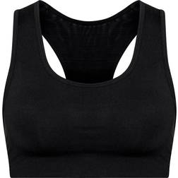 Stay in place Compression Sports Bra Women - Black