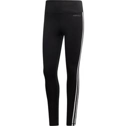 adidas Designed 2 Move 3-Stripes High-Rise Long Tights Women - Black/White