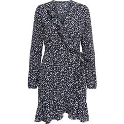 Only Onlcarly L/S Wrap Dress - Night Sky