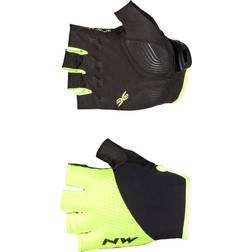 Northwave Fast Short Finger Gloves Unisex - Yellow Fluo/Black