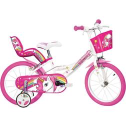 Dino Unicorn 14" - White Børnecykel