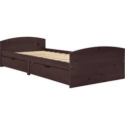 vidaXL Bed Frame with 2 Drawers 47.5cm 90x200cm