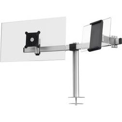 Durable Monitor Mount PRO for 1 Screen and 1 Tablet, Through-Desk Clamp