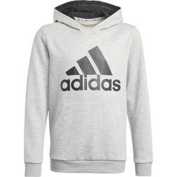 Adidas Kids's Essentials Hoodie - Medium Grey Heather/Black (GN4019)