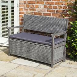 Rowlinson Alderley Rattan Storage Banco de Jardín