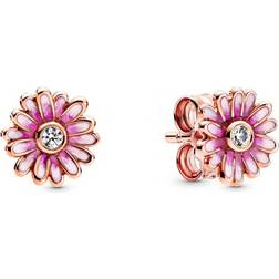 Pandora Roze Madeliefjes Ohrringe - Verguld/Roségoud/Cubic Zirconia/Roze