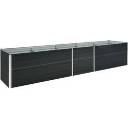 vidaXL Arriate De Acero Galvanizado Gris Antracita 400x80x45 cm 80x400x45cm