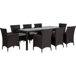 Beliani Italy Juego de comedor de patio, 1 Mesa incl. 8 Sillas