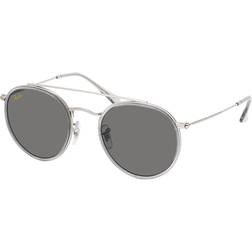 Ray-Ban RB3647N 9211B1 Unisex Rotonda Argento