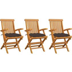 vidaXL 3062514 3-pack Trädgårdsmatstol