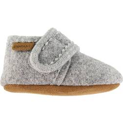 En Fant Pantuflas de lana para bebé - Grey Melange