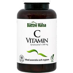 Bättre hälsa C Vitamin 500mg 100 stk