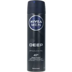 Nivea Men Deep Black Carbon 48h Deo Spray 150ml