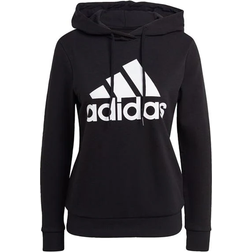 Adidas Women's Essentials Relaxed Logo Hoodie - Black/White