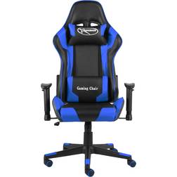 vidaXL Gamestoel draaibaar PVC blauw