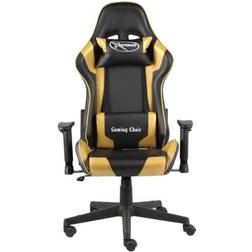 vidaXL Silla Gaming Giratoria Pvc Dorado