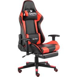 vidaXL Swivel Footrest Gaming Chair - Black/Red