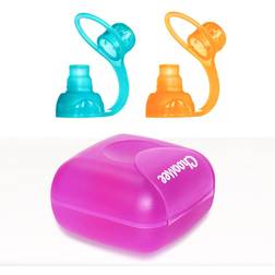 SoftSip Food Pouch Silicone Tops & Travel Case 2 Pack