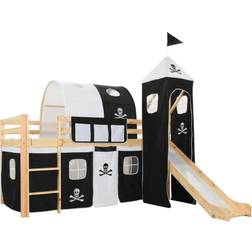 vidaXL Children's Loft Bed with Slide & Ladder