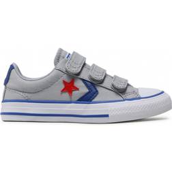 Converse Kid's Star Player 3V Ox - Wolf Grey/Blue/Enamel Red