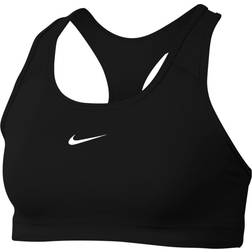 Nike Dri-Fit Swoosh 1-Piece Pad Sports Bra - Black/White