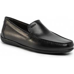 Geox Mocassins In Leer Ascanio - Zwart