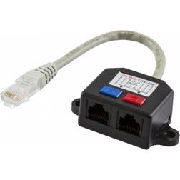 Deltaco RJ45-2xRJ45 UTP Cat5 M-F Adapter