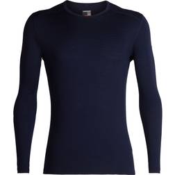 Icebreaker Men's Merino 200 Oasis Long Sleeve Crewe Thermal Top - Midnight Navy