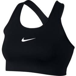 Nike Swoosh Non-Padded Sports Bra - Black/White