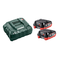 Metabo Basic-Set 12V 2 x LiHD 4.0 Ah 685301000 Batteria dellutensile e caricabatterie 12 V 4 Ah LiHD