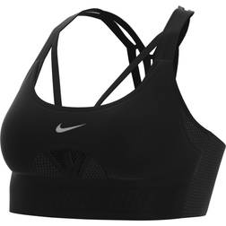 Nike Indy UltraBreathe Light-Support Sports Bra - Black/Black/Black/Dark Smoke Grey