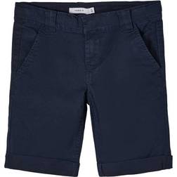 Name It Slim Fit Cotton Twill Shorts - Blue/Dark Sapphire (13185541)