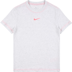 Nike Essential Boyfriend T-shirt Kids - Birch Heather/Sunset Pulse