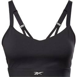 Reebok Lux Strappy Medium-Impact Sports Bra - Black