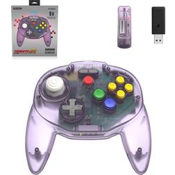 Retro-Bit Controlador inalámbrico Tribute64 de 2,4 GHz para Nintendo 64/Switch/PC/Mac Atomic Purple