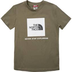 The North Face Camiseta Niño Algodón Verde Kaki Logo Blanco - Green