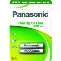 Panasonic Aaa 750Mah Nimh 2-Bl Evolta Rechargeable Battery