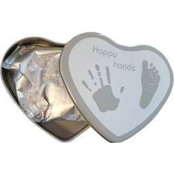 Dooky Happy Hands 2D Heart Silver/White set para la huella del bebé 3 x 15 x 16,5 cm 1 ud